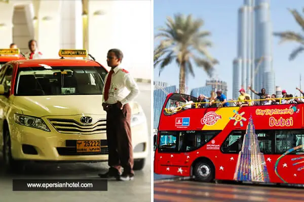 اتوبوس و تاکسی دبی