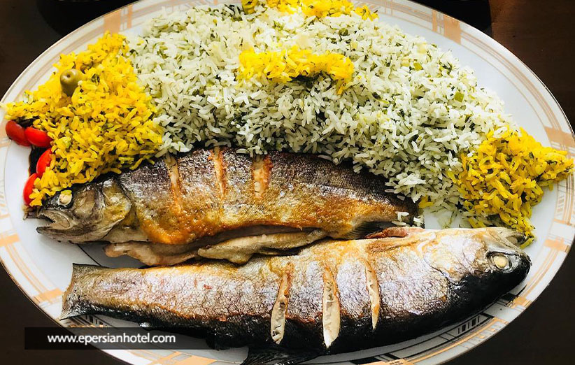 پلو ماهی لذیذ رستوران های سنتی تهران