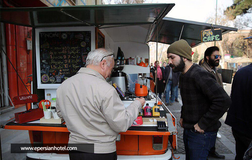 کافه های سیار خیابان سی تیر تهران  