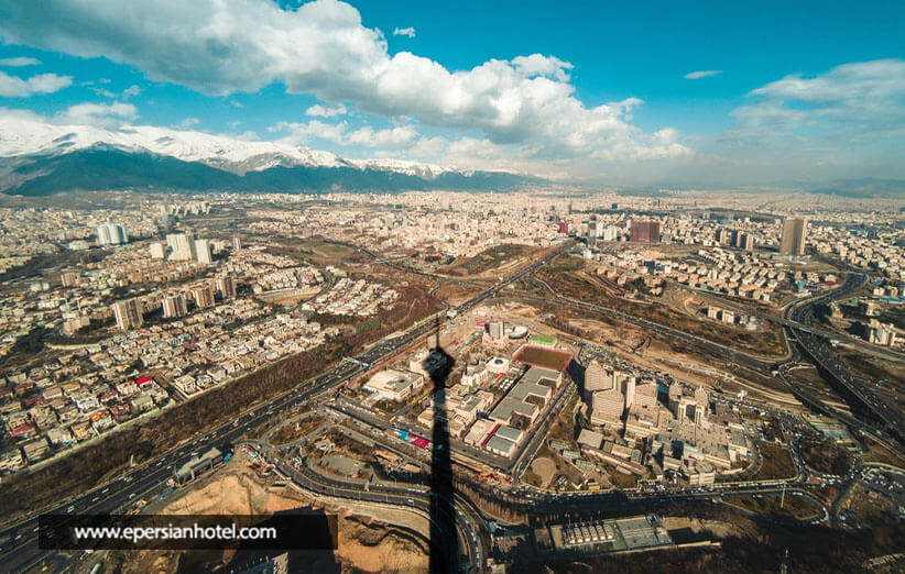 نمای کلی از شهر تهران
