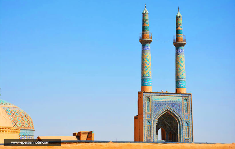 مسجد جامع کبیر یزد، بلندترین مناره های دنیا