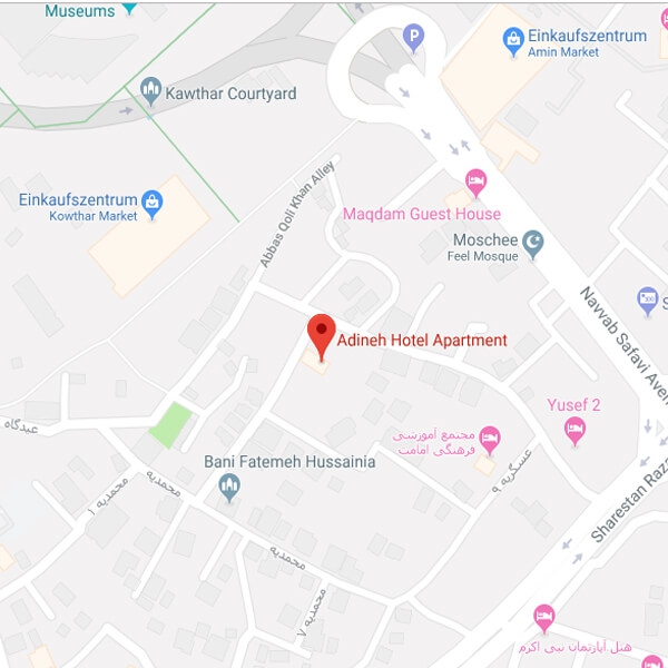 تصویر نقشه هتل آپارتمان آدینه مشهد