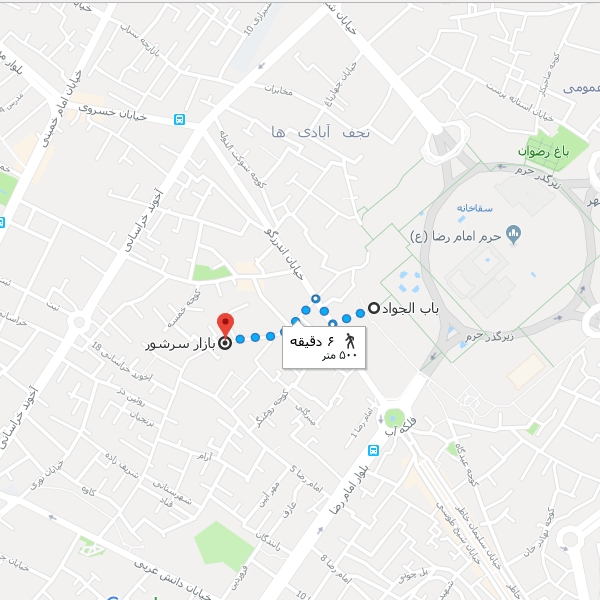 تصویر نقشه هتل آپارتمان ثقلین مشهد