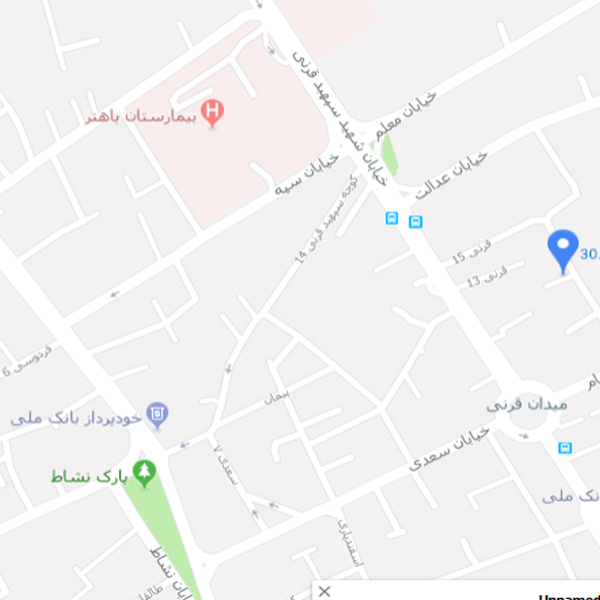 نقشه هتل عقیق کرمان
