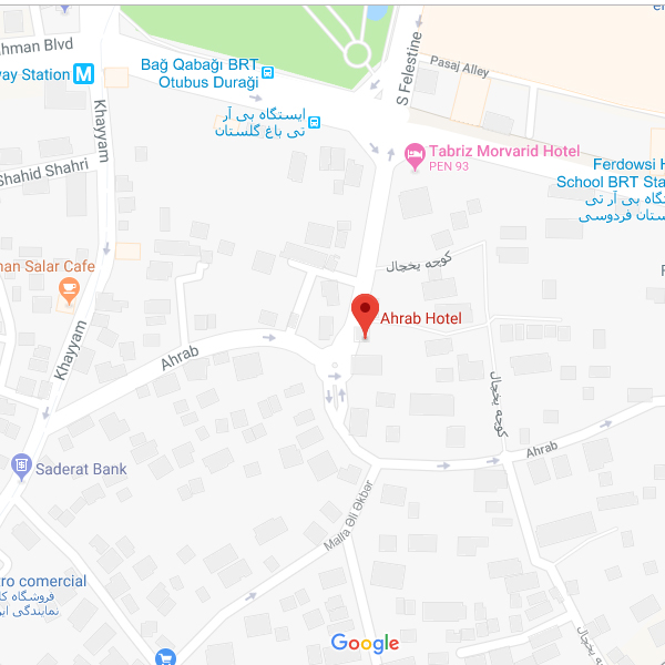 نقشه هتل اهراب تبریز