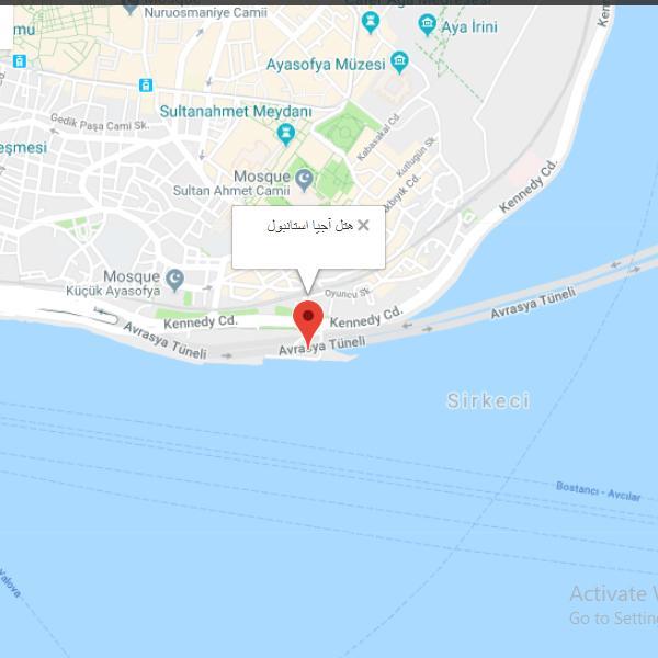 تصویر نقشه هتل آجیا استانبول