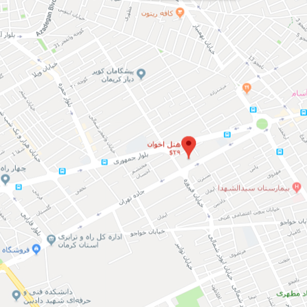 نقشه هتل اخوان کرمان