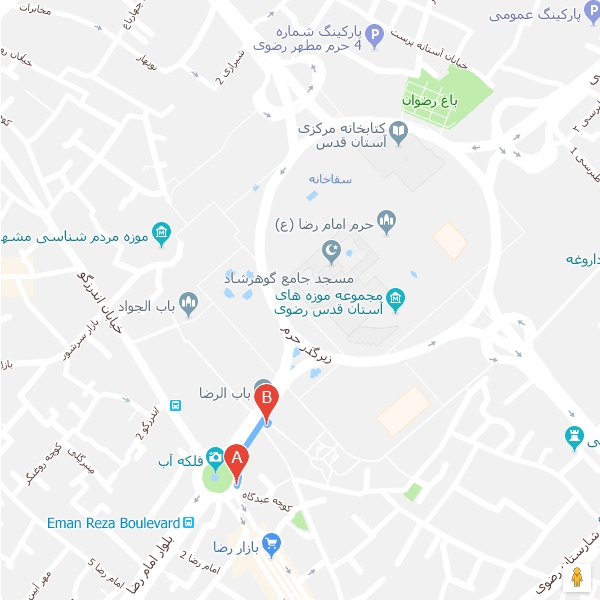 تصویر نقشه هتل آپارتمان اخوان مشهد