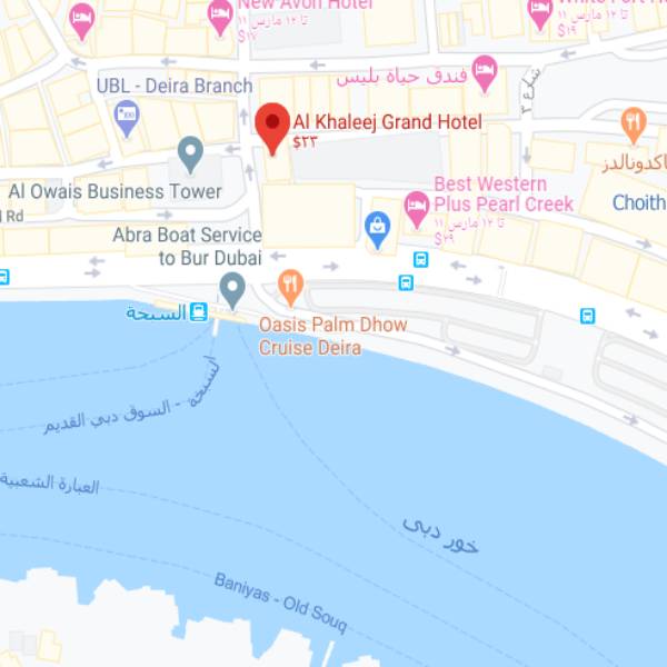 تصویر نقشه هتل الخلیج گرند دبی