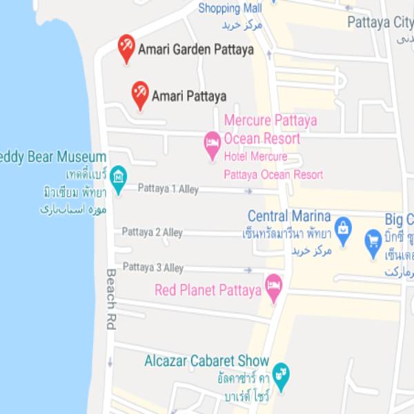 نقشه هتل آماری گاردن پاتایا