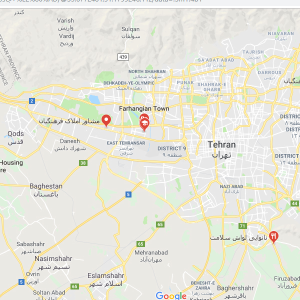 نقشه هتل بین المللی امیران2 همدان