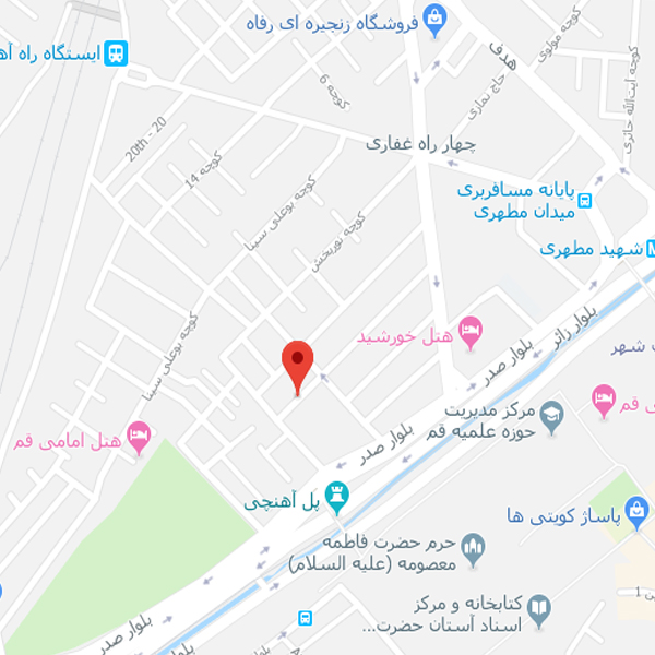 نقشه هتل اقاقیای سفید قم