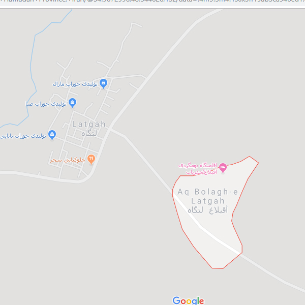 نقشه هتل اقبلاغ همدان