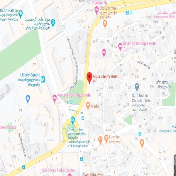 نقشه هتل آکوا لیبرتی تفلیس