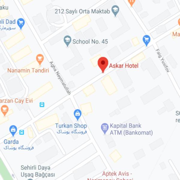 نقشه هتل آسکار باکو