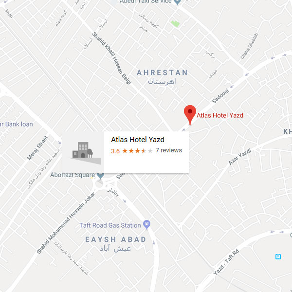 تصویر نقشه هتل اطلس یزد