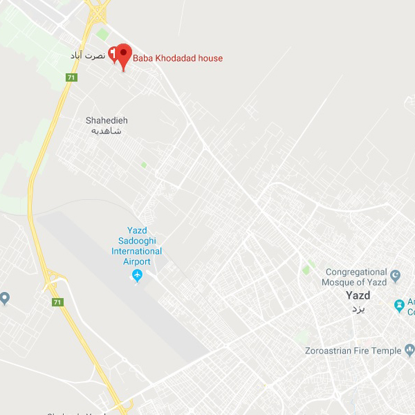 تصویر نقشه هتل اقامتگاه بومگردی بابا خداداد یزد