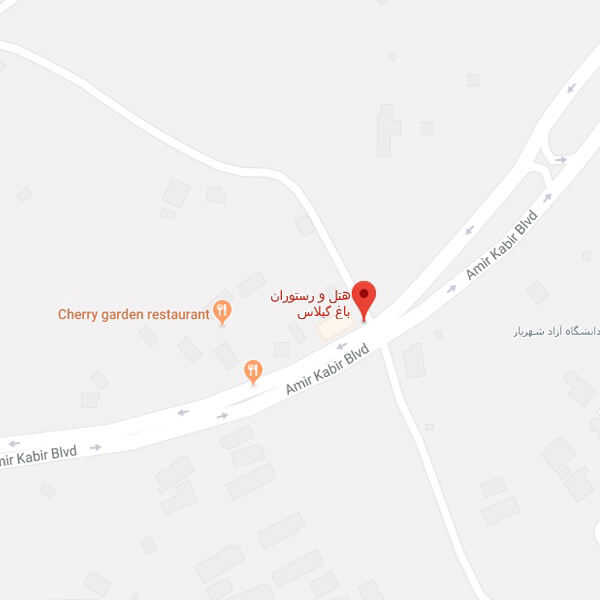 تصویر نقشه هتل آپارتمان باغ گیلاس شهریار تهران