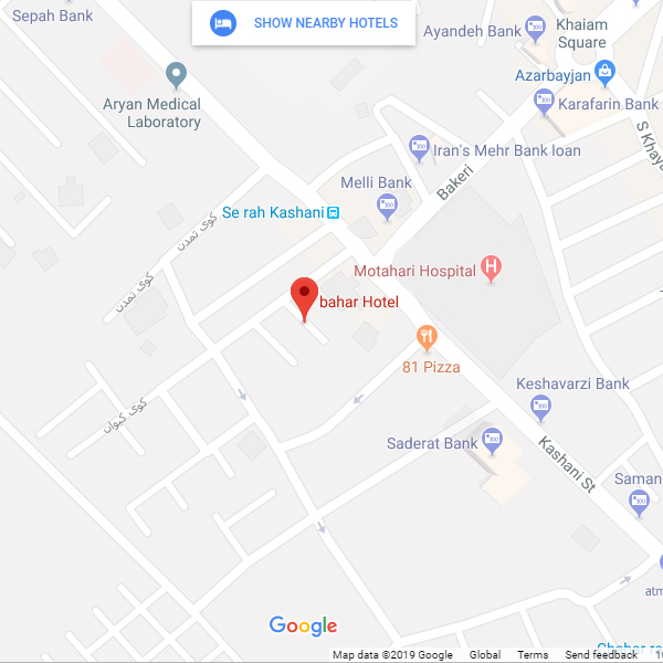نقشه هتل آپارتمان بهار ارومیه
