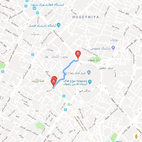 تصویر نقشه هتل آپارتمان بشری مشهد