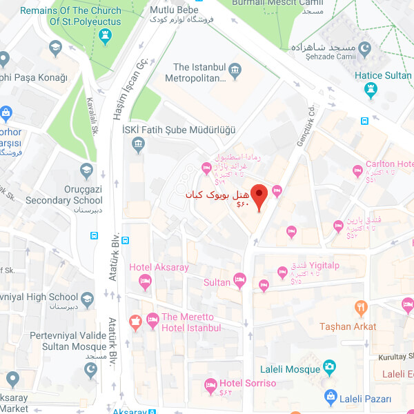 نقشه هتل بویوک کبان استانبول