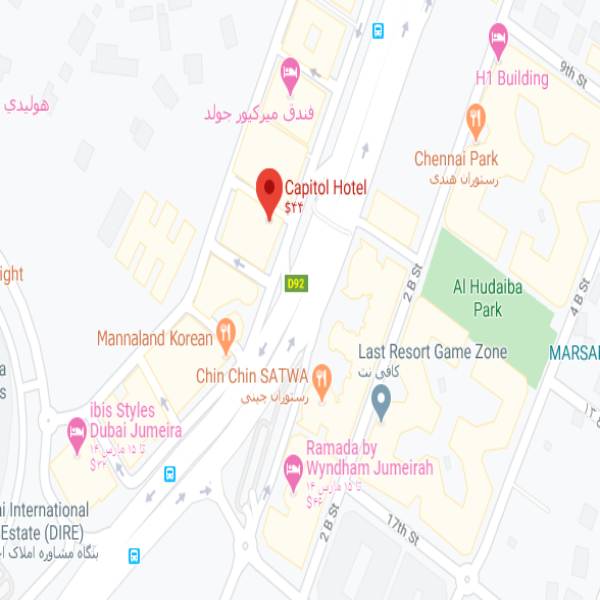 نقشه هتل کاپیتول دبی