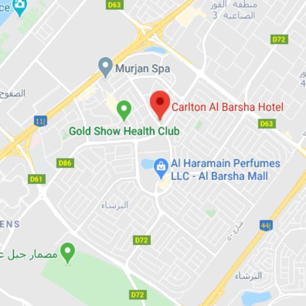 نقشه هتل کارلتون البرشا دبی