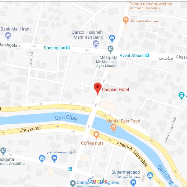 تصویر نقشه هتل کاسپین تبریز