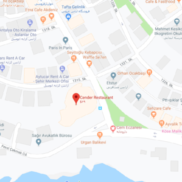 نقشه هتل سندر آنتالیا
