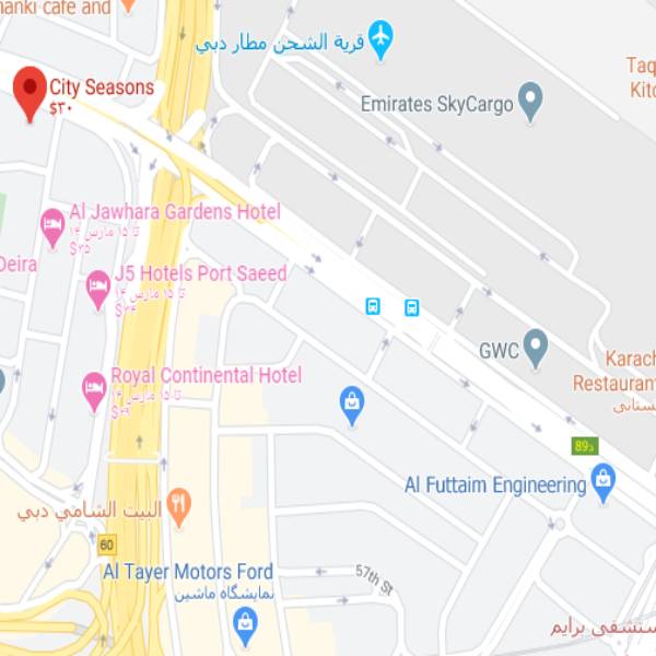 نقشه هتل سیتی سیزنز دبی