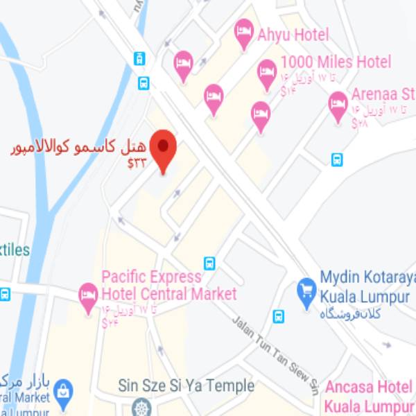 نقشه هتل کوزمو کوالالامپور