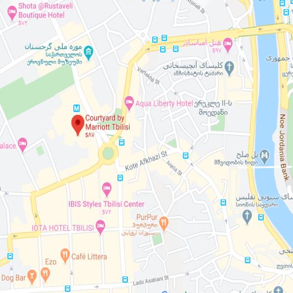 نقشه هتل کورت یارد بای ماریوت تفلیس