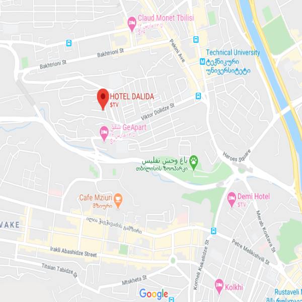 نقشه هتل دالیدا تفلیس