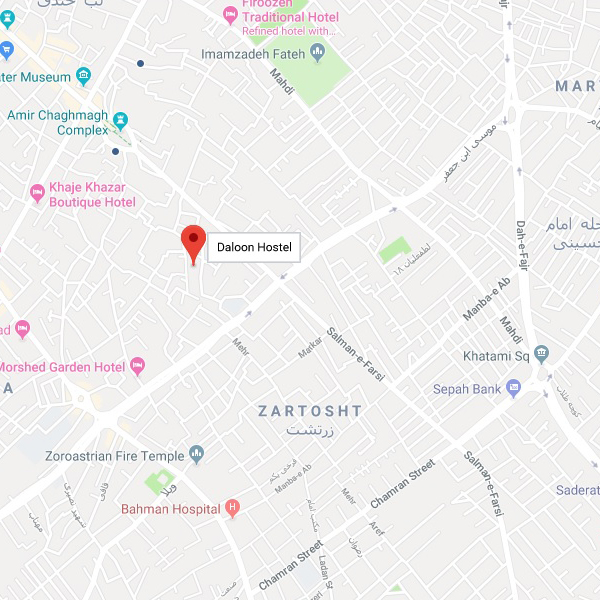 نقشه هتل اقامتگاه بومگردی دالون یزد