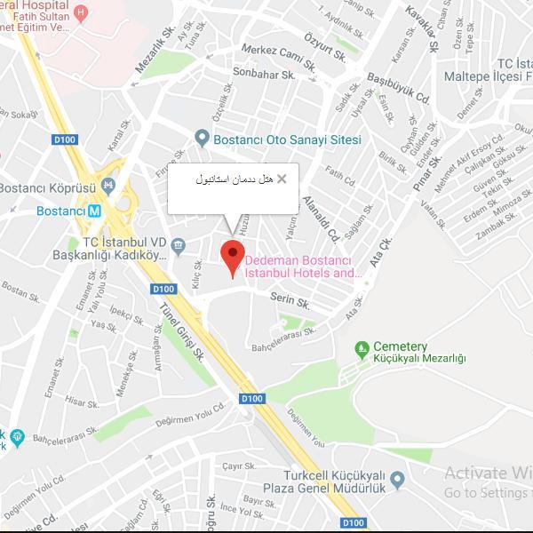 تصویر نقشه هتل ددمان استانبول