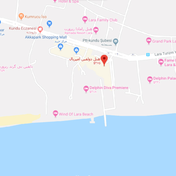 نقشه هتل دلفین ایمپریال لارا آنتالیا