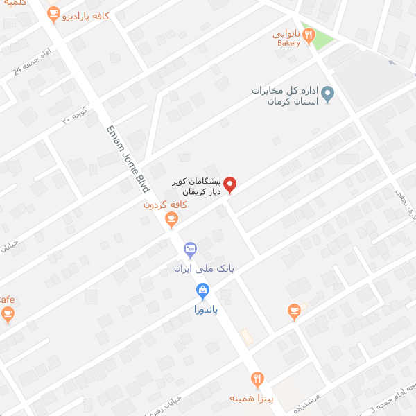 نقشه هتل دیار کریمان کرمان