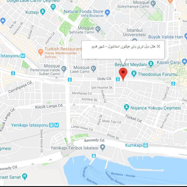 نقشه هتل دابل تری بای هیلتون اولد تاون استانبول