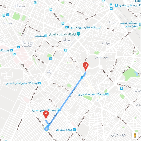 تصویر نقشه هتل آپارتمان ایده آل مشهد
