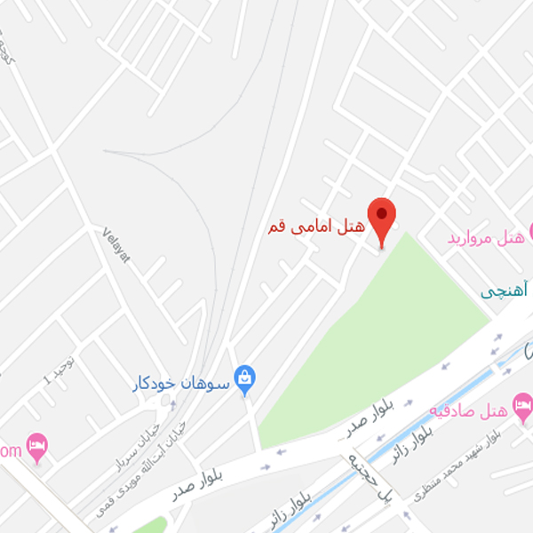 نقشه هتل امامی قم