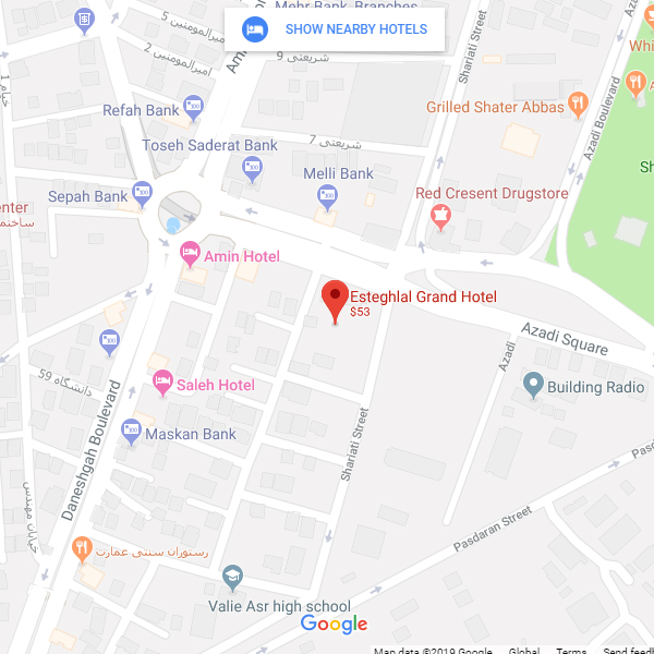 نقشه هتل استقلال زاهدان