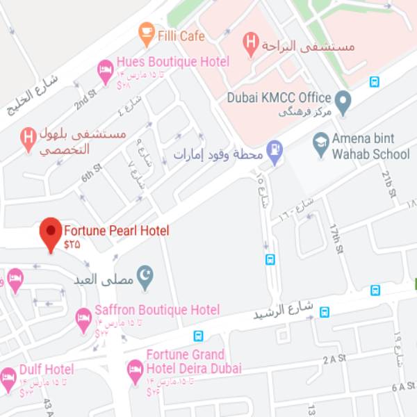 تصویر نقشه هتل فورچون پرل دبی