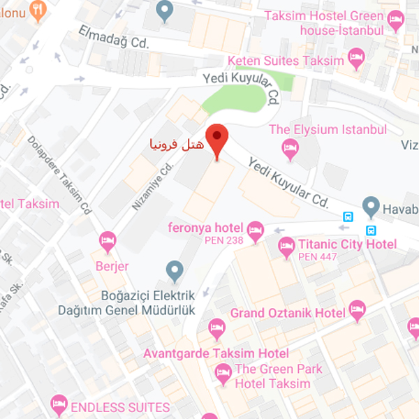 تصویر نقشه هتل فرونیا استانبول