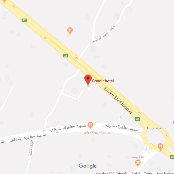 نقشه هتل غدیر رشت