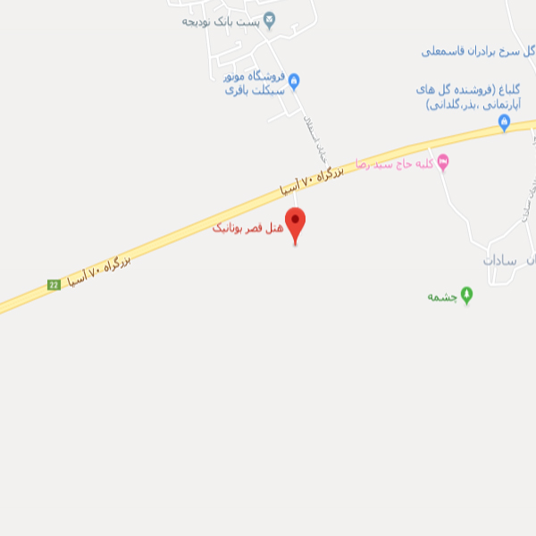 نقشه هتل بوتانیک گرگان