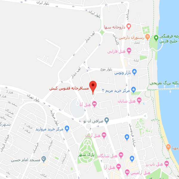 تصویر نقشه هتل ققنوس کیش
