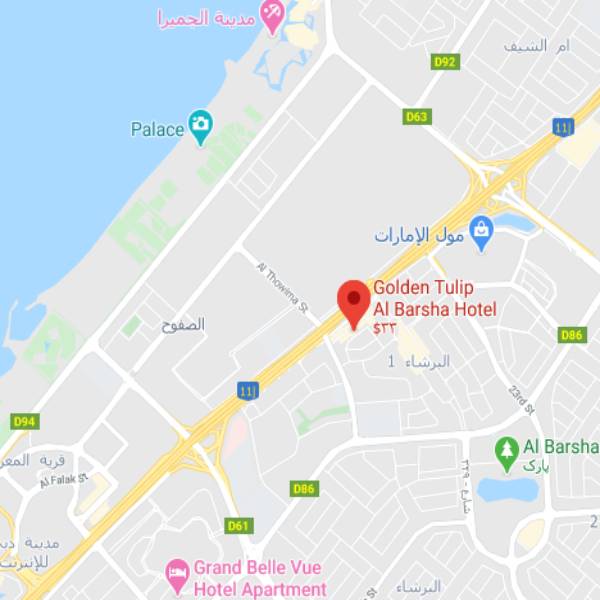 نقشه هتل گلدن تولیپ البرشا دبی