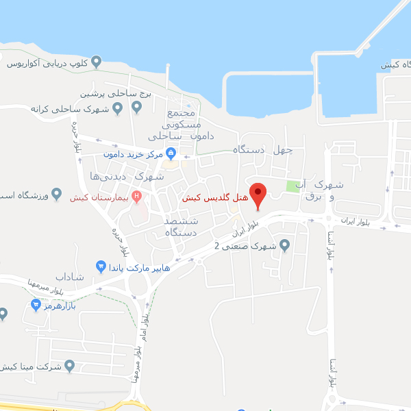 تصویر نقشه هتل گلدیس کیش
