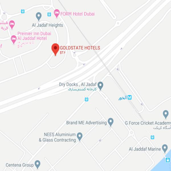 نقشه هتل گلداستیت دبی