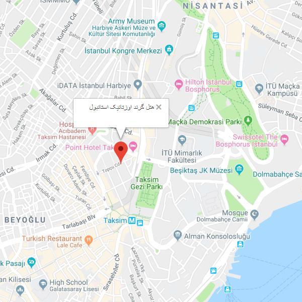 نقشه هتل گرند اوزتانیک استانبول